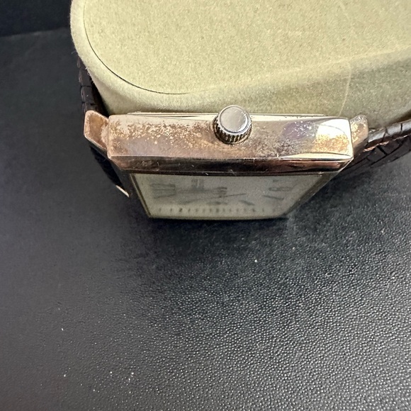 Bulova Square Watch with Woven Brown Strap - Picture 2 of 5